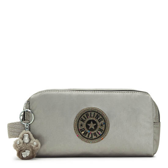 Kipling Garri Pouch Bags Glitter Pop Silver | AU 1896MQ